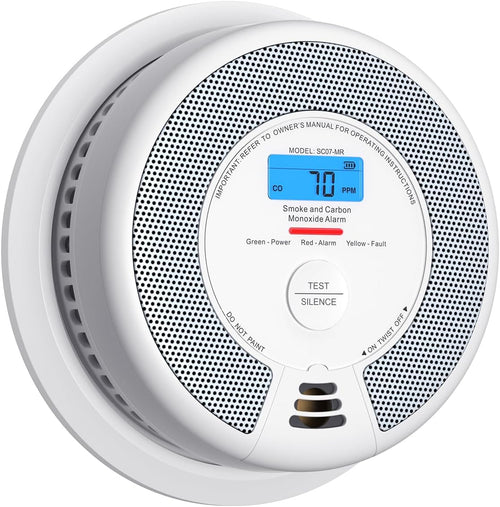 X-Sense SC07-MR Smoke and Carbon Monoxide Detector, Base Station Required