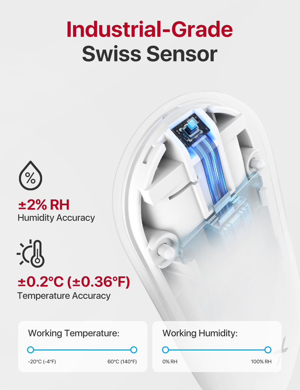 X-Sense WiFi Thermometer Hygrometer (Base Station Required SBS50)