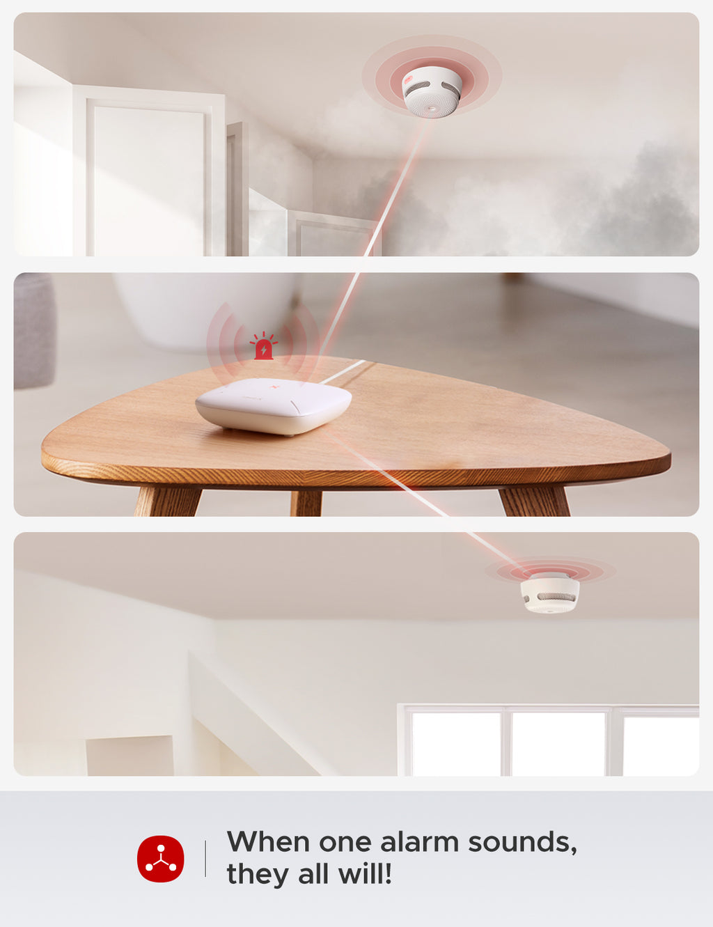 X-Sense Wireless Smart Smoke Detector XS01-M, Compatible with SBS50 Base Station and X-Sense Home Security App