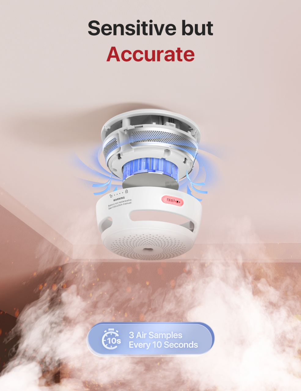 X-Sense XS01 Standalone Smoke Detector with 10 Year Battery